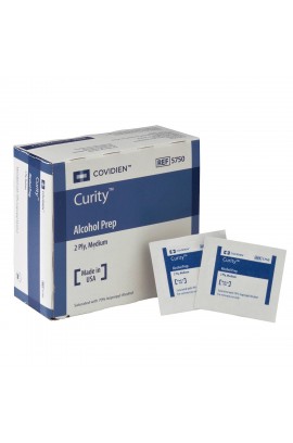 [美國直送 美國製造 現貨發售] Covidien Curity™  醫用70%酒精快速消毒濕巾 (獨立包裝 散裝 25塊)  